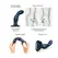 Strap-On-Me Snaky Plug Metallic Black M - Flexible Silicone, Harness Compatible