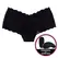 Secrets Lace Boyshort Black Panties with Remote Control Vibrating System