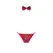 Obsessive Mr Merrilo Men's Festive Thong Set with Bow Tie, One Size