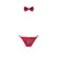 Obsessive Mr Merrilo Men's Festive Thong Set with Bow Tie, One Size