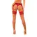 Obsessive Lacelove Stockings Red Lace M/L - Elegant Hosiery for Garter Belts