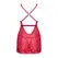 Obsessive Lacelove Babydoll Set Red XL/2XL Adjustable Lace Details