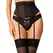 Obsessive Serena Love Elegant Lace Garter Belt XS/S Black Floral