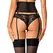 Obsessive Serena Love Elegant Lace Garter Belt XS/S Black Floral