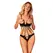 Obsessive Liferia Open Cup Teddy L/XL Adjustable Lace Black