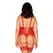 Obsessive Blossmina Plus Size Corset & Thong Set Red 6XL/7XL Adjustable