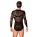 Obsessive T101 Men’s Geometric Long Sleeve Mesh Shirt Black S/M/L