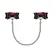 Obsessive A745 Elegant Red & Black Adjustable Wrist Restraints