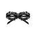 Obsessive A710 Elegant Black Guipure Mask One Size with Satin Ribbon