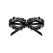 Obsessive A710 Elegant Black Guipure Mask One Size with Satin Ribbon