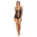 Obsessive Firella Black Lace Babydoll & Thong Set L/XL
