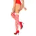 Obsessive Kissmas Stockings Red S/M - Festive Striped Stay-Up Thigh Highs