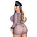 Baci Lingerie Midnight Patrol 4-Piece Set Blue Queen Size