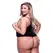 Baci Peek-a-boo Criss-cross Teddy Queen Sheer Lace Bodysuit Black Plus Size