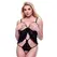 Baci Lingerie Peek-a-boo Criss-cross Lace Teddy M/L Black