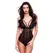 Baci Lingerie Mesh Monokini Teddy Black M/L - Open Design, Stylish Cutouts
