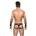 Envy Biker 3-Piece Costume Set L/XL - Bottoms, Cuffs & Hat Black