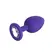 So Divine Bootylicious Medium Plug Purple Silicone with Jewel Ends