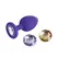 So Divine Bootylicious Medium Plug Purple Silicone with Jewel Ends