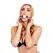 Whipsmart Glow in the Dark Silicone Gag Black - Adjustable, 24in Length