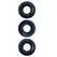 Oxballs Ringer 3-Pack Night Edition - Silicone Ring Set, Black