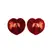 Bye Bra Heart Shaped Adhesive Covers Red One-Size Reusable