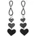 Sportsheets S&M Heart Nipple Ties Adjustable Faux Leather Pink