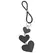 Sportsheets S&M Heart Nipple Ties Adjustable Faux Leather Pink