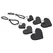 Sportsheets S&M Heart Nipple Ties Adjustable Faux Leather Pink