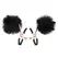 Sportsheets S&M Adjustable Puff Clamps with Soft Faux Fur - Black, 2 pcs