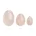 La Gemmes Yoni Egg Set Rose Quartz - 3 Sizes, Natural Gemstone, Pink