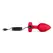 b-Vibe Heart Vibrating Remote Plug M/L Red - 15 Modes, Silicone, USB