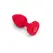 b-Vibe Heart Vibrating Remote Plug M/L Red - 15 Modes, Silicone, USB