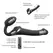 Strap-On-Me Multi Orgasm Black L - Bendable System, 3 Motors, Remote
