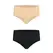 Bye Bra Invisible High Brief 2-Pack Cotton Gusset Nude & Black XXL