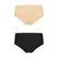 Bye Bra Invisible High Briefs 2-Pack Nude & Black Size S Seamless Comfort