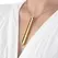 Le Wand Vibrating Necklace Gold - Elegant Jewelry & 8-Mode Baton, 26'' Chain
