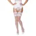 Obsessive 810-STO-2 White Lace-Edged Stockings L/XL