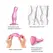 Strap-On-Me Curvy Metallic Sugar Pink S - Flexible Liquid Silicone Plug