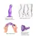 Strap-On-Me Dildo Plug Curvy Metallic Purple S - Liquid Silicone, Suction Cup