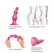 Strap-On-Me Plug Beads Metallic Raspberry Pink S - Liquid Silicone, 3-Step Design