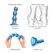 Strap-On-Me Dildo Plug Balls Metallic Blue M - Versatile Silicone Model