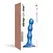 Strap-On-Me Plug Balls S Metallic Blue - Liquid Silicone, 3 Beads, Harness-Ready
