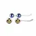 Nalone Yany Pelvic Floor Training Balls Set, Silicone, Blue/Gold, 283g