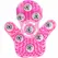 PowerBullet Roller Balls Pink Massage Glove - Adjustable, 9 Metal Spheres