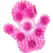 PowerBullet Roller Balls Pink Massage Glove - Adjustable, 9 Metal Spheres