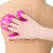 PowerBullet Roller Balls Pink Massage Glove - Adjustable, 9 Metal Spheres