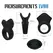 Velv'Or Rooster Ivar Silicone Anatomical Ring - Black, One Size