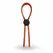 Velv'Or Rooster Ragnar Adjustable Platinum Silicone Ring Red