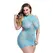 Lapdance Leopard Lace Mini Dress Blue Plus Size - Animal Print Detailing